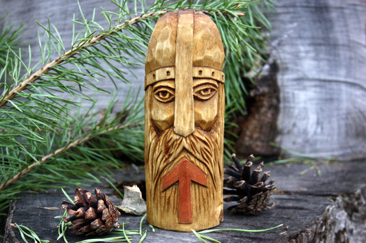 Wooden panel of Norse god TYR