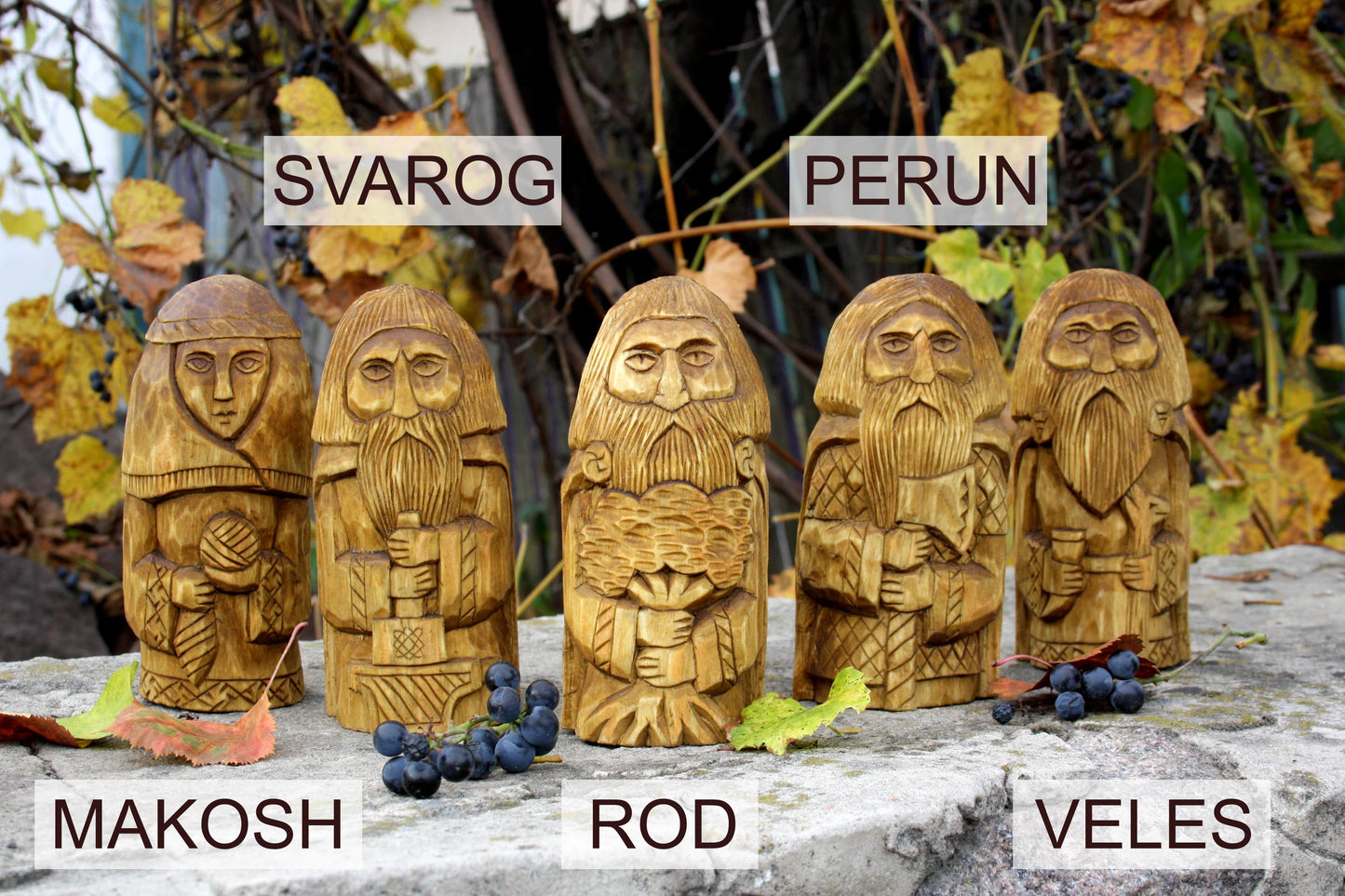 Set of slavic gods figurine