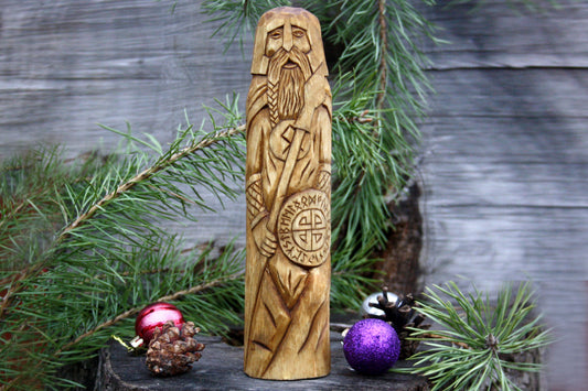 Odin wooden statue