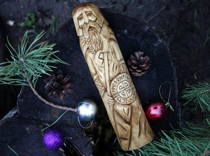 Odin wooden statue