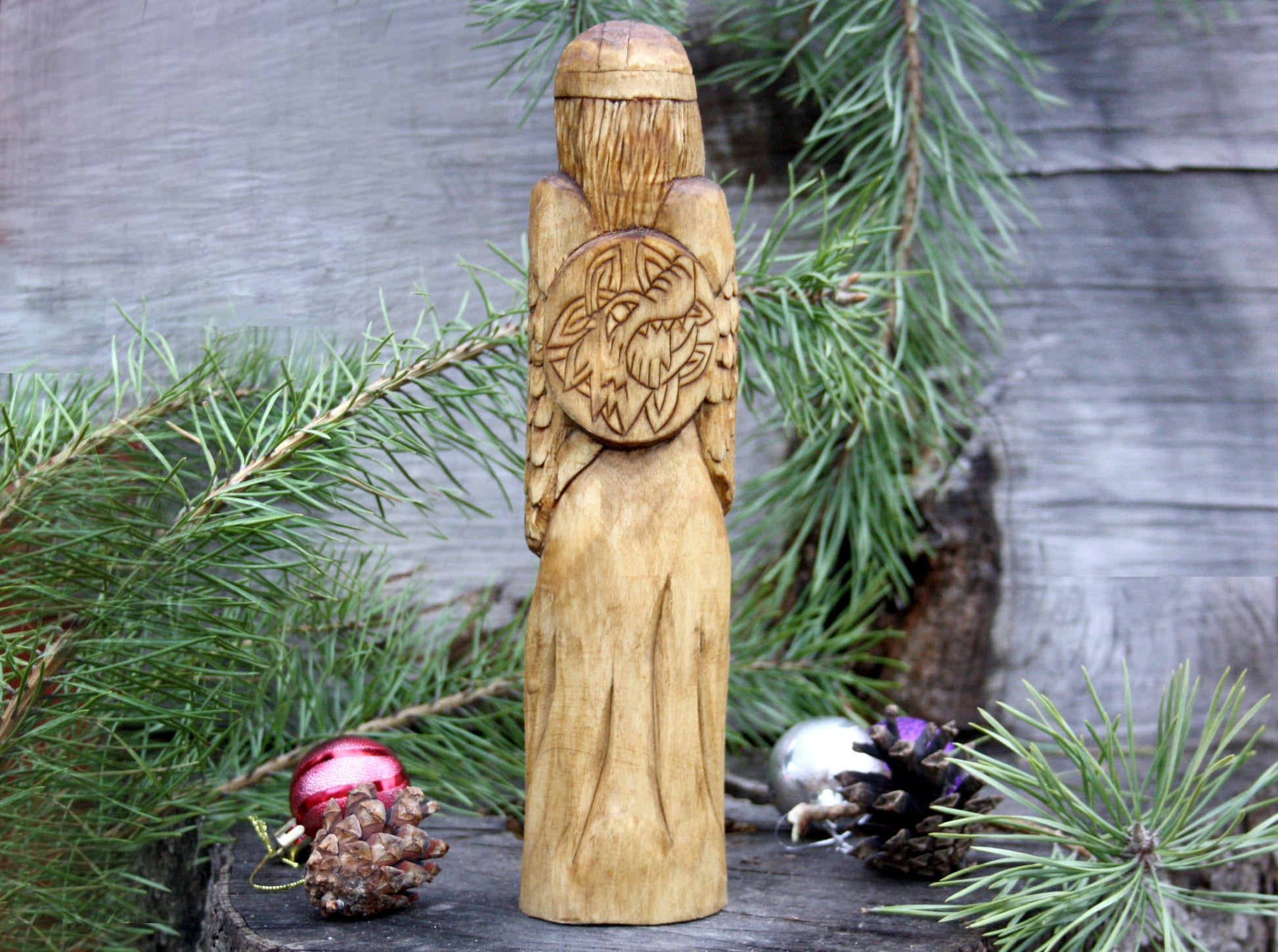 Tyr wooden statue