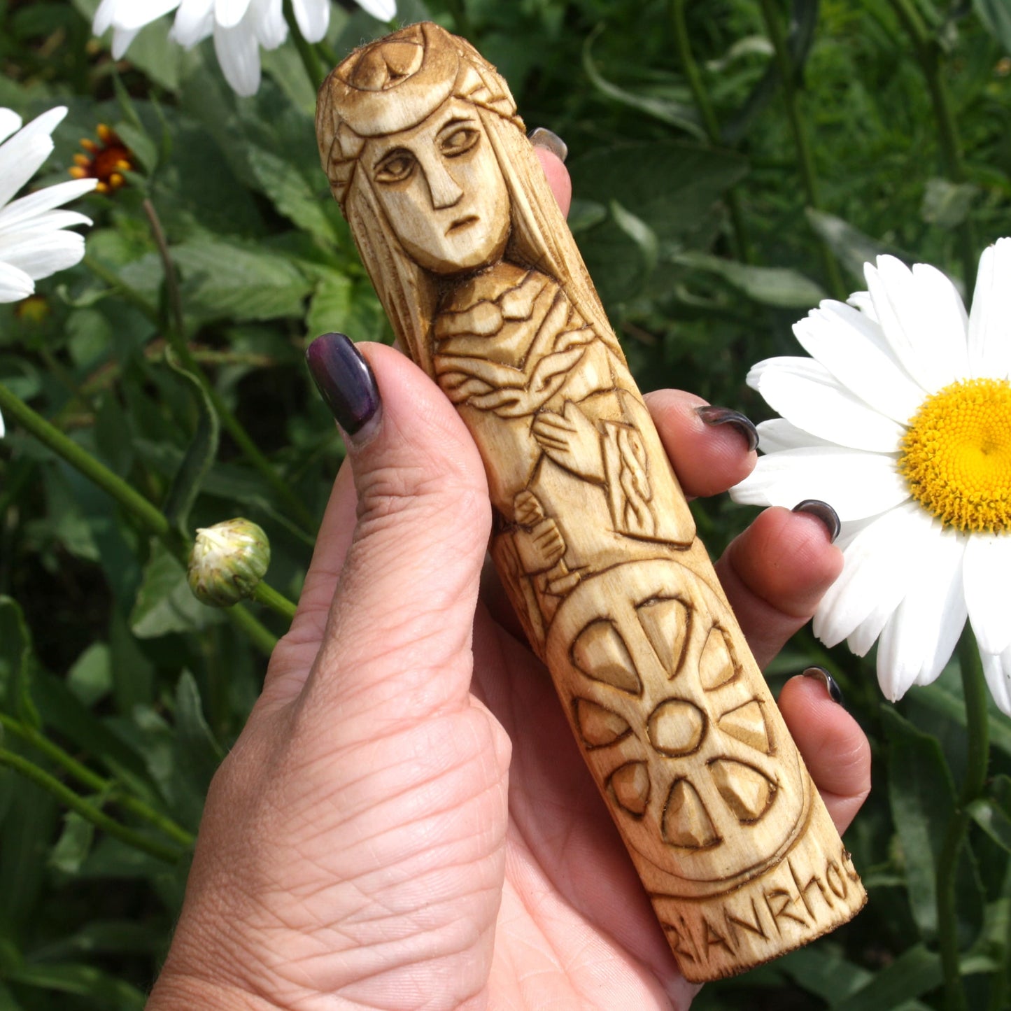 Arianrhod Celtic goddess 15cm hand-carved wooden figurine from Celtic altar set