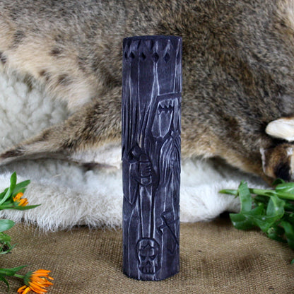 Chernobog dark Slavic wooden idol 20 cm hand carved from linden wood right ide