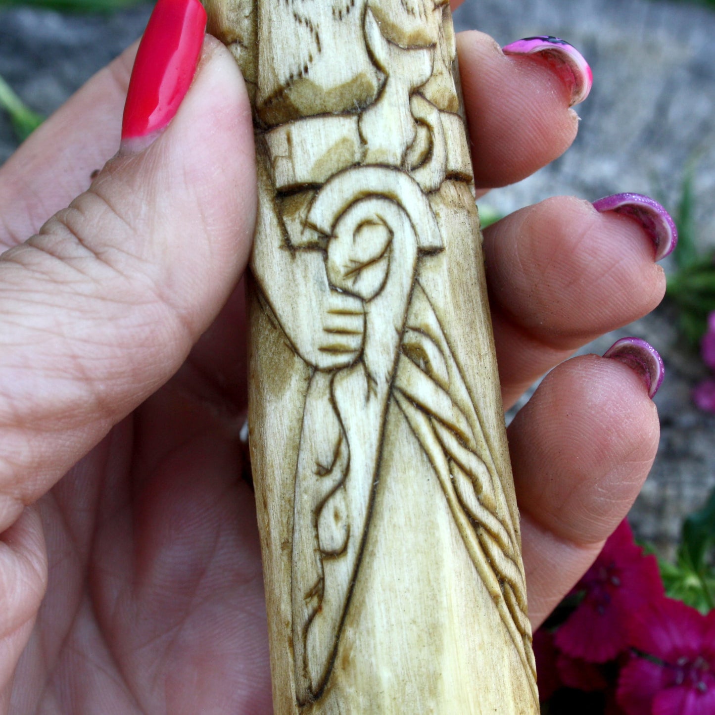 Cú Chulainn Celtic warrior hero 15cm detailed hand-carved wooden figure
