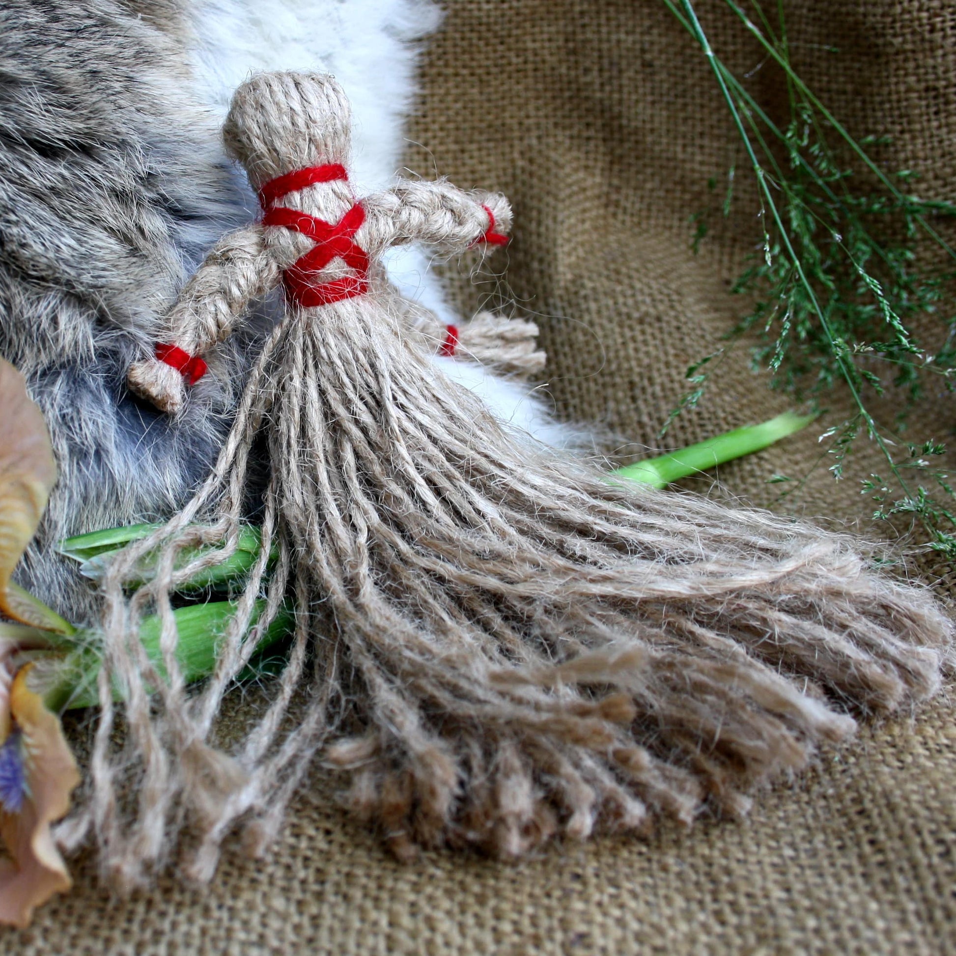 Handmade Ukrainian Motanka Doll for Health woven from natural threads