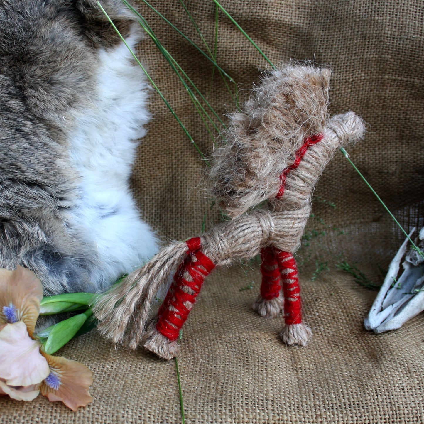 Bottom detail of handmade Sunny Horse ornament