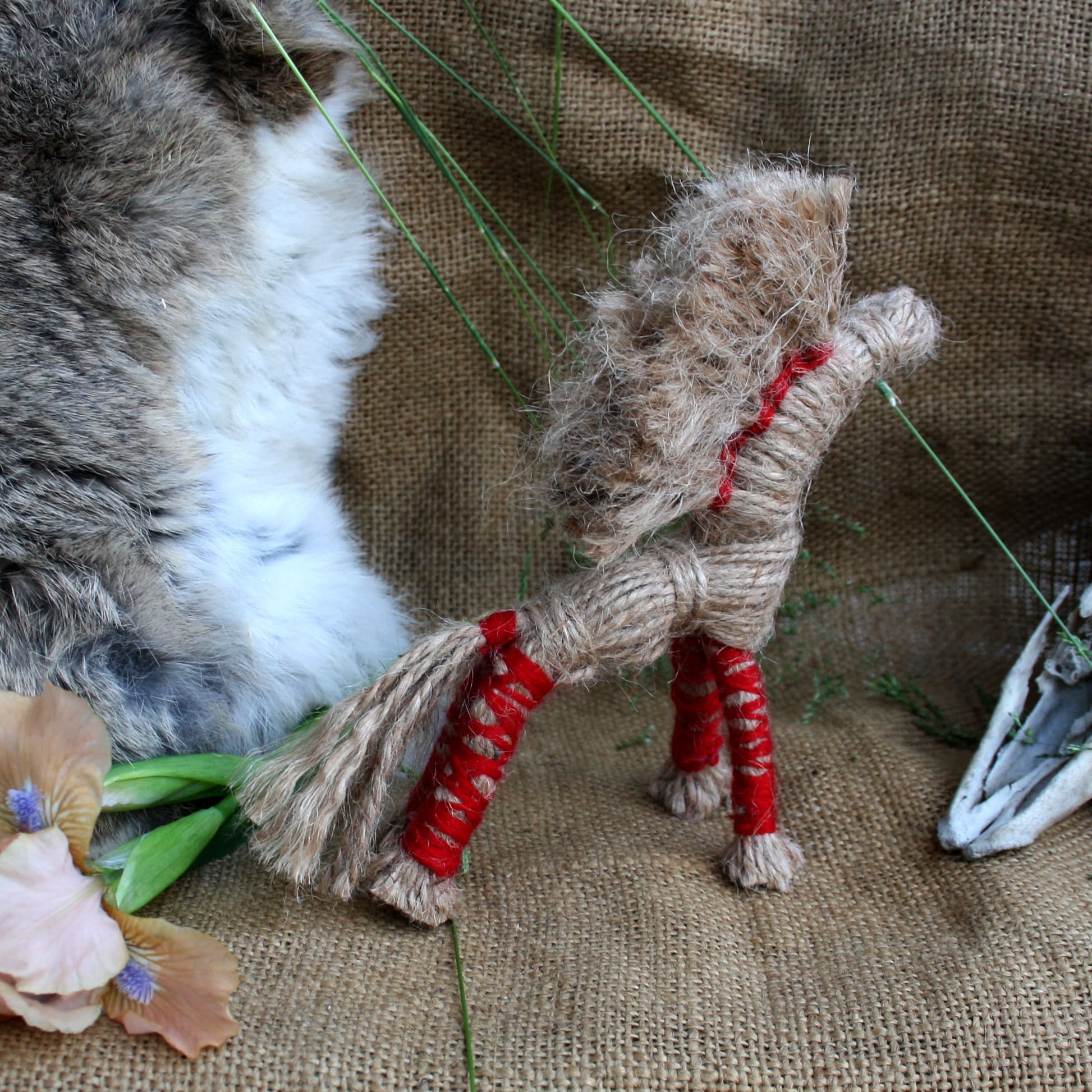 Bottom detail of handmade Sunny Horse ornament