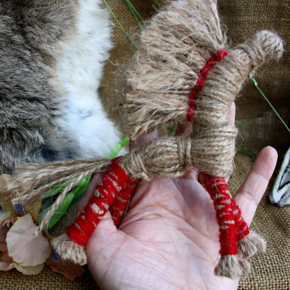 Sunny Horse thread ornament held in hand showing its sizetraditions