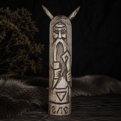 Veles Slavic wooden idol 20 cm